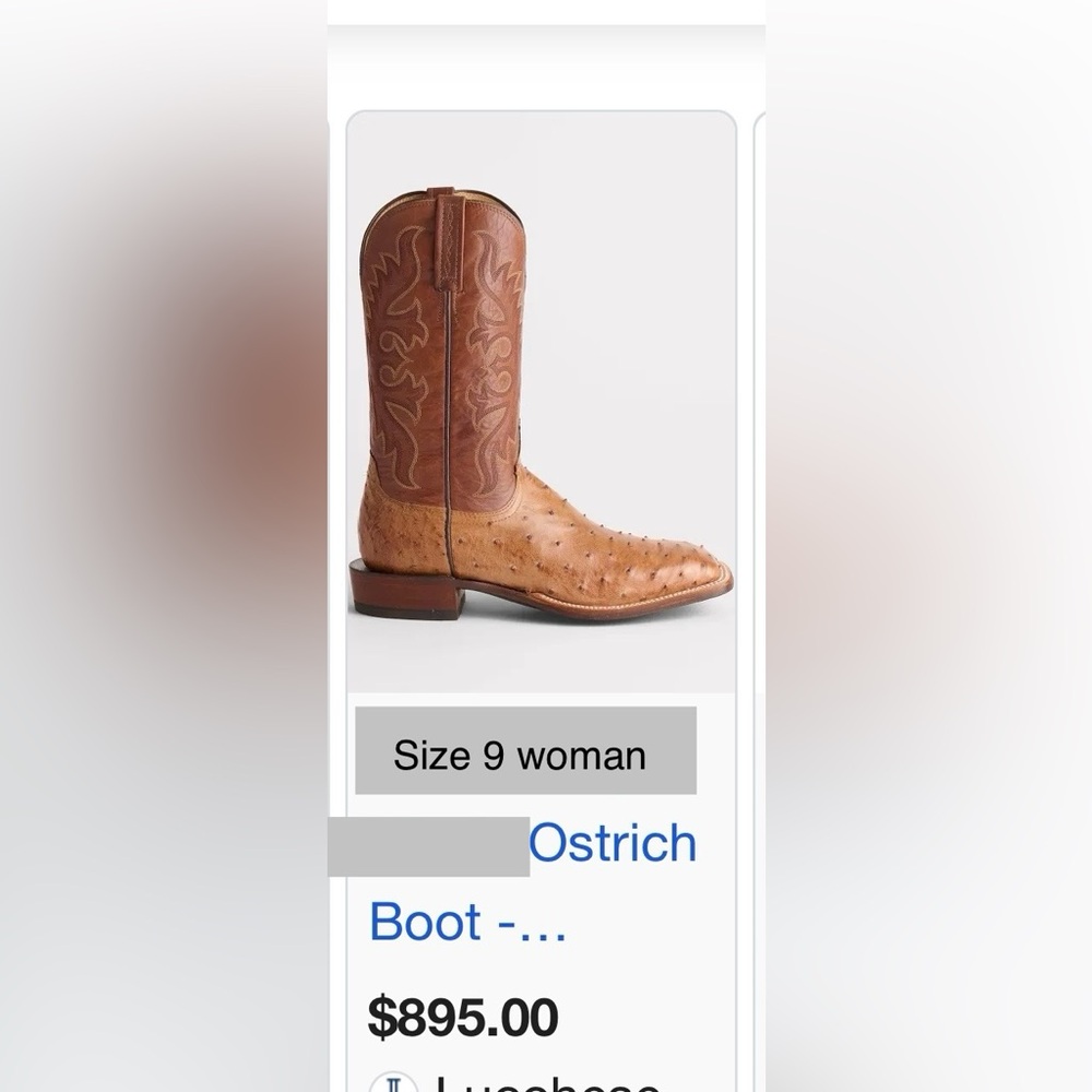 Brown Leather Women's Cowboy Boots size 9
